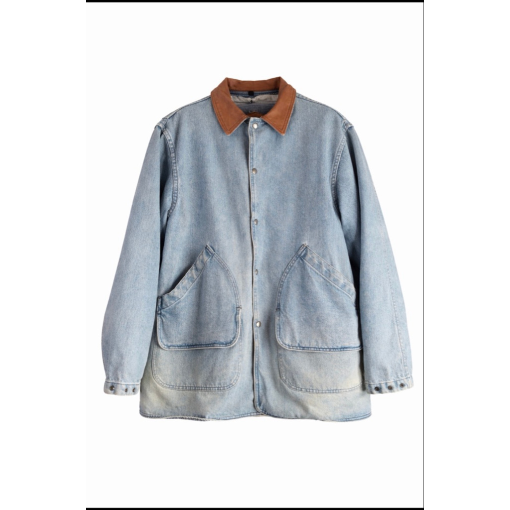 Vintage Woolrich Denim Wool Blanket Removable Liner Jean Jacket Mens Xl Blue